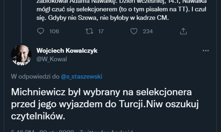 Wojciech Kowalczyk WYJAŚNIA informacje Sebastiana Staszewskiego!